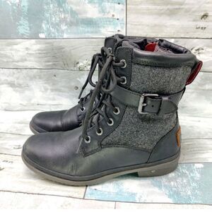UGG Kesey Waterproof Leather Boots Sz 5.5 Black